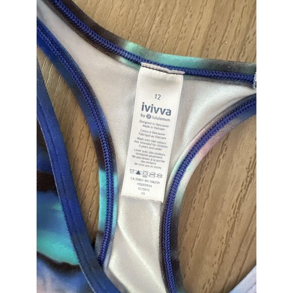 Ivivva By Lululemon Girls Racerback Tank Top Size 12 Multicolor Polyester/Spande - Picture 2 of 3
